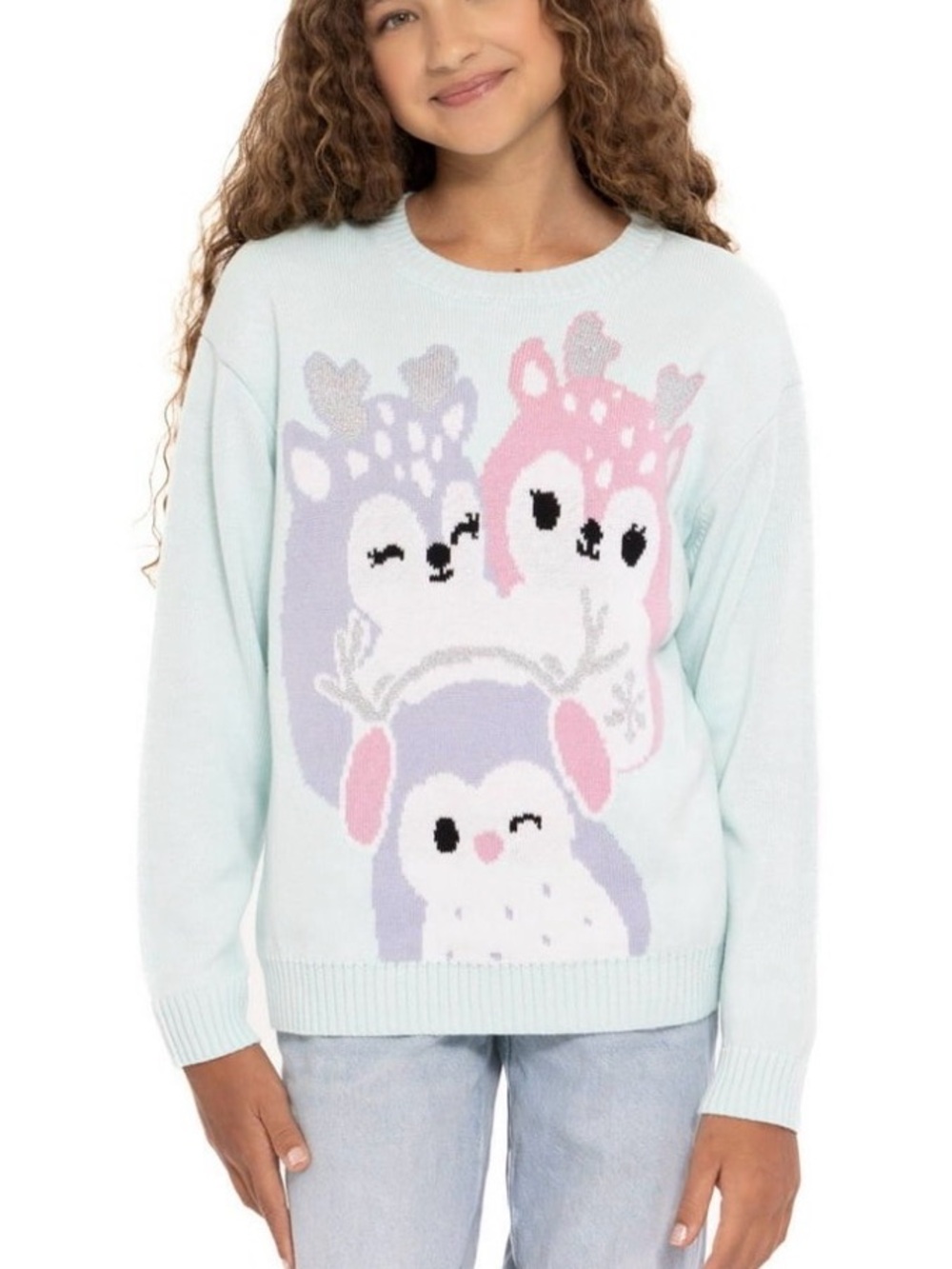 Cute Pastel Animal Crewneck Sweater - Small 6/7